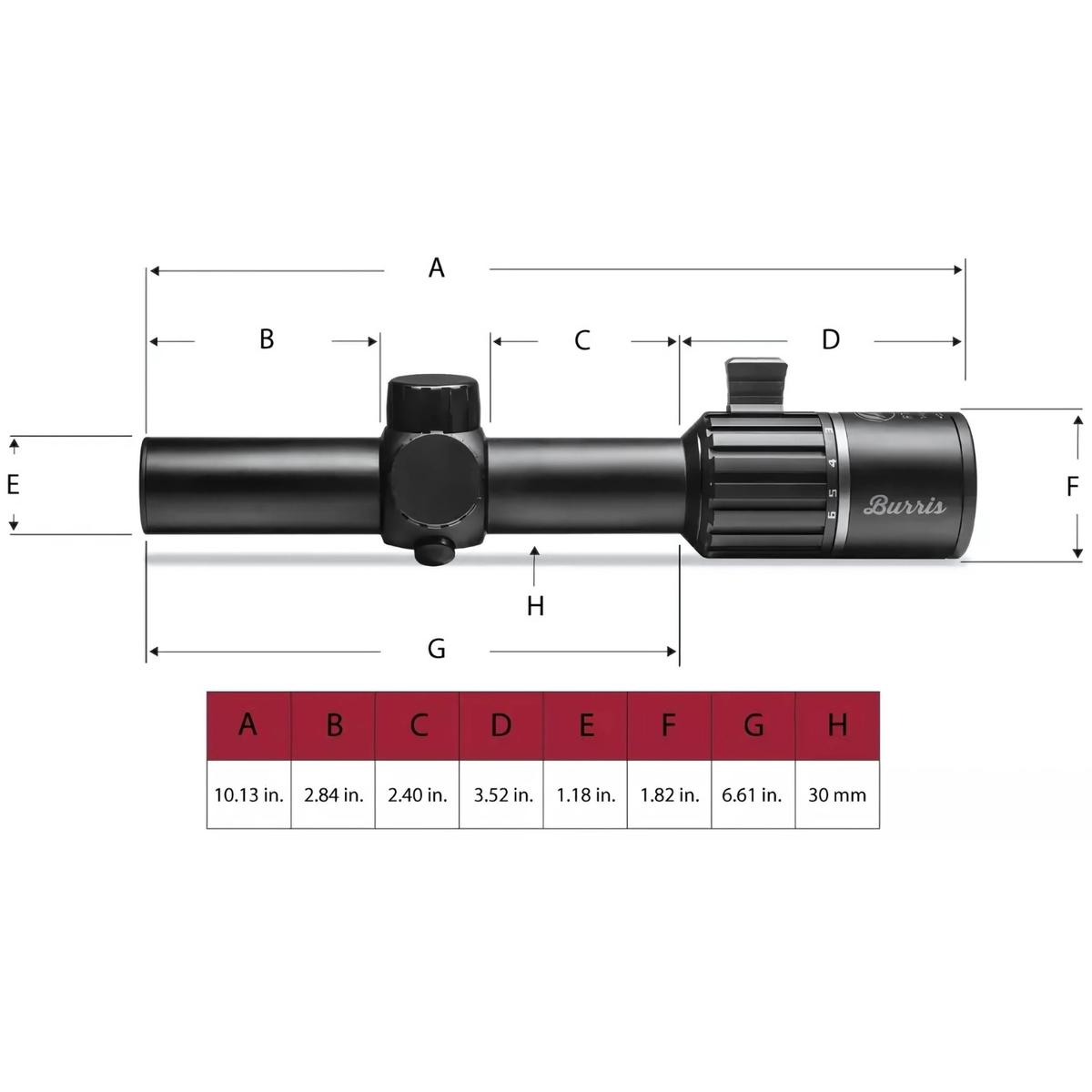 burris luneta celownicza rt 6 1 6x24 30mm baliistic ar tactical kit 200475