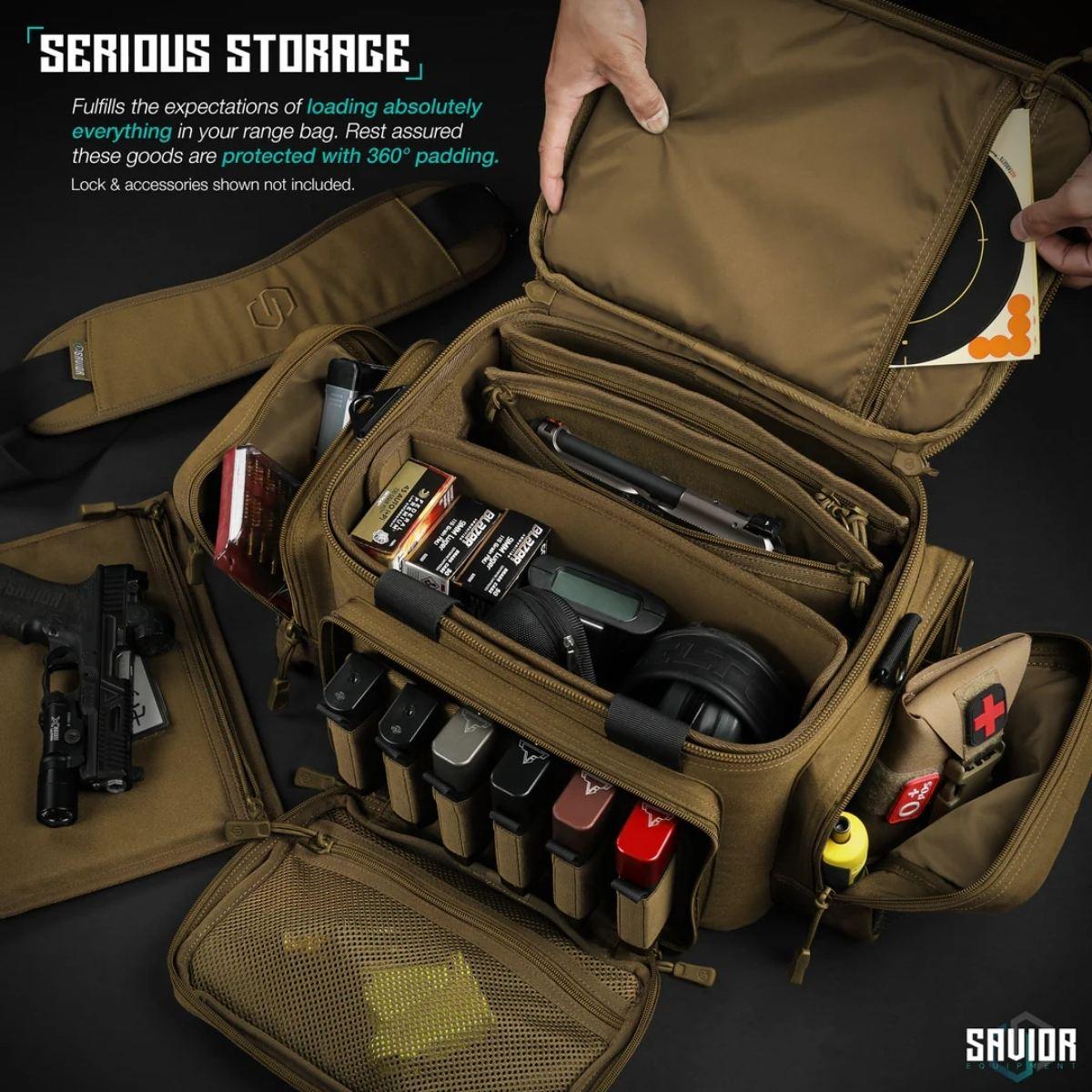 savior pistol range bag specialist tan ra 3gun ws tn