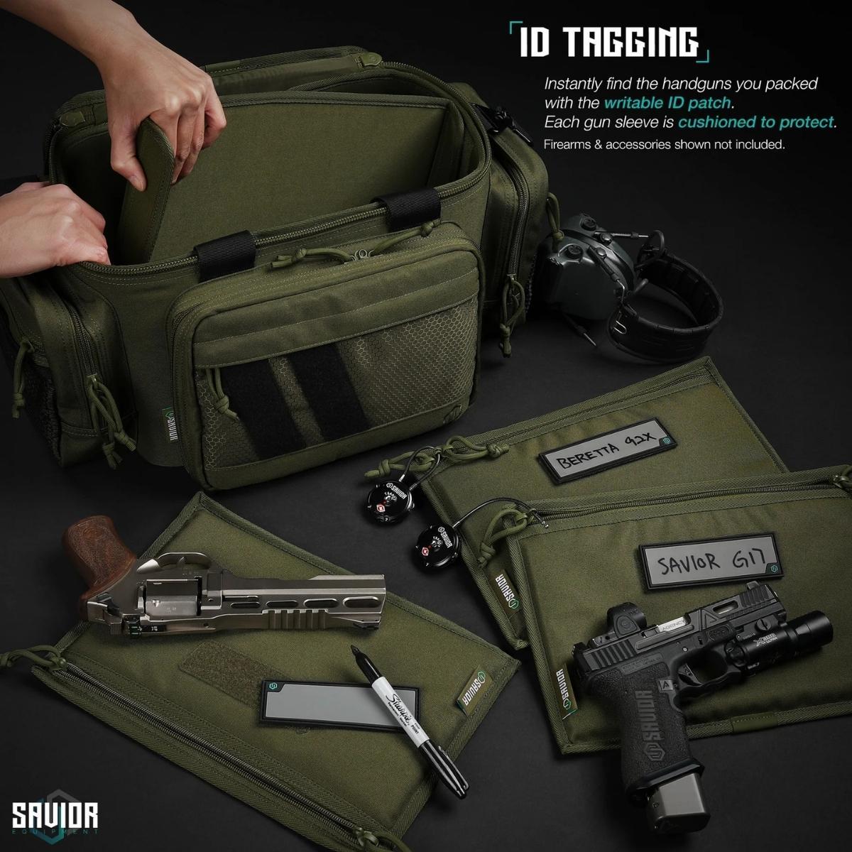 savior wkladka pistol sleeve do specialist range bag 3 pack zielona hc ra3gun spare 3pc og
