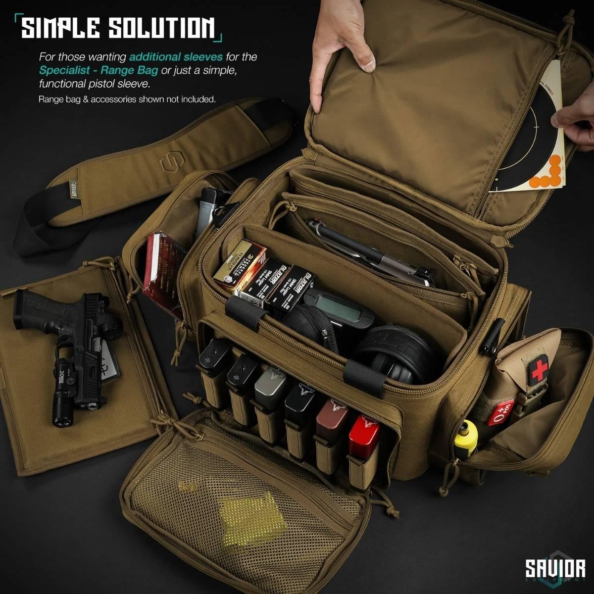 savior wkladka pistol sleeve do specialist range bag 3 pack tan hc ra3gun spare 3pc tn