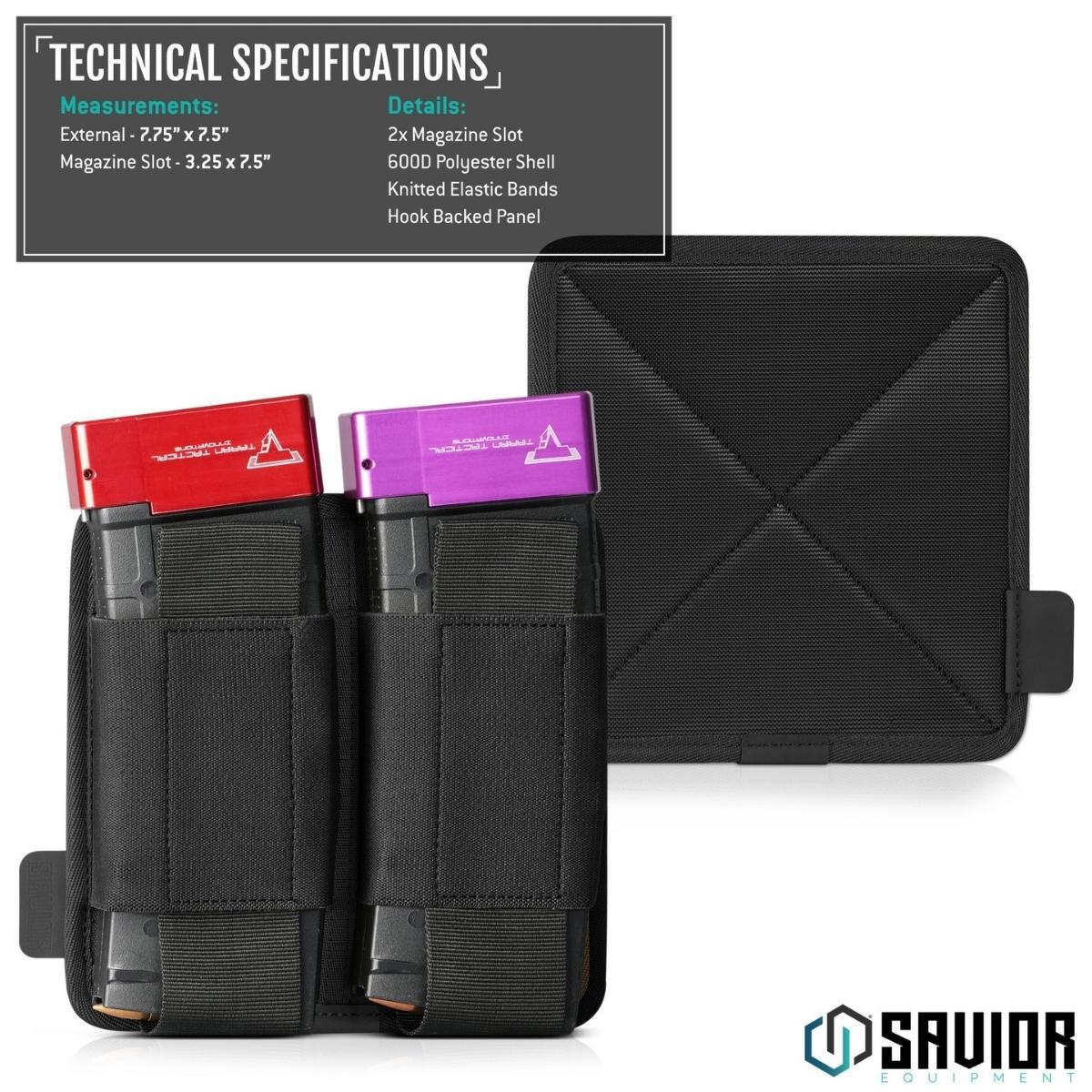 savior holder na magazynki ar 10 2 sloty czarny mp tns ar10xduo bk