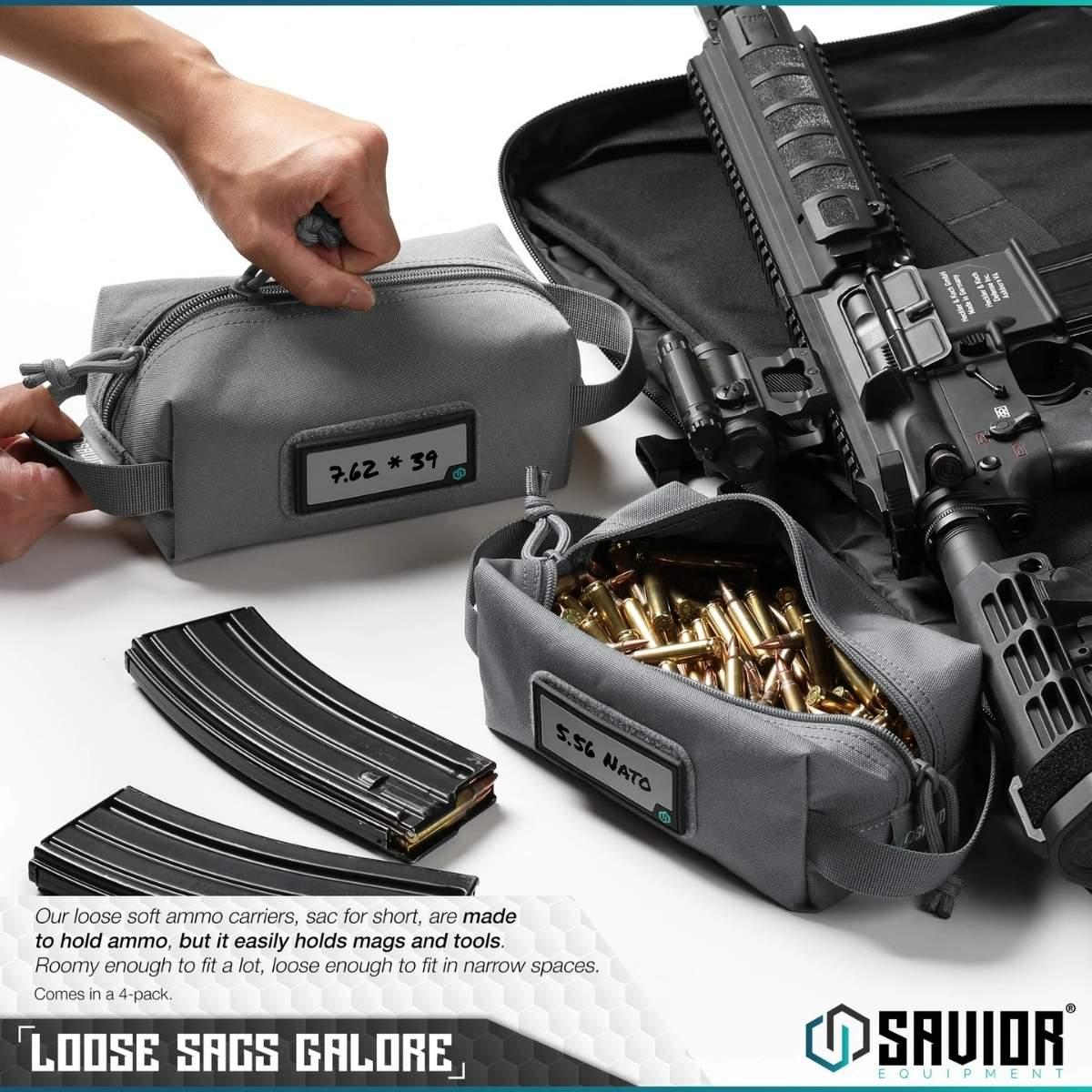 savior torba na amunicje loose sac soft ammo carrier 4 pack szara sp amst 4p gs