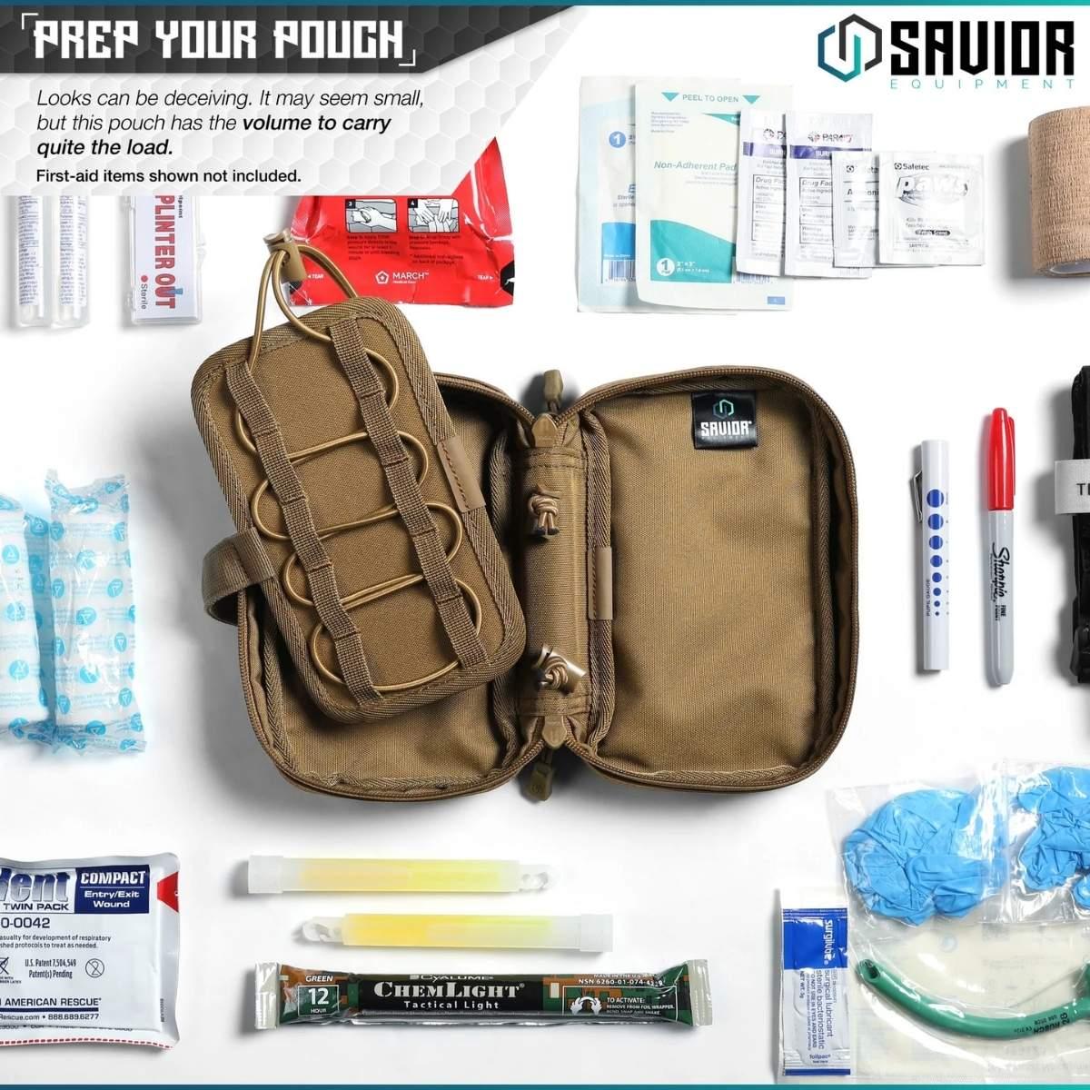savior ifak buddy individual medical pouch tan sp fd ifak8x5 tn