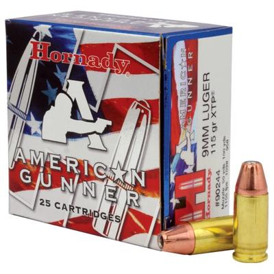 hornady xtp american gunner 9x19 115gr 90244