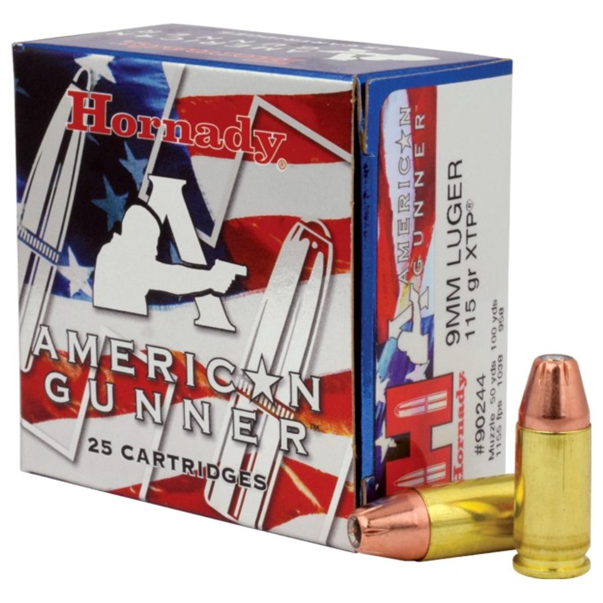 hornady xtp american gunner 9x19 115gr 90244