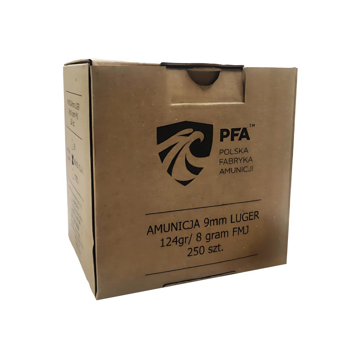 amunicja 9x19 pfa re 8g fmj op 250 szt