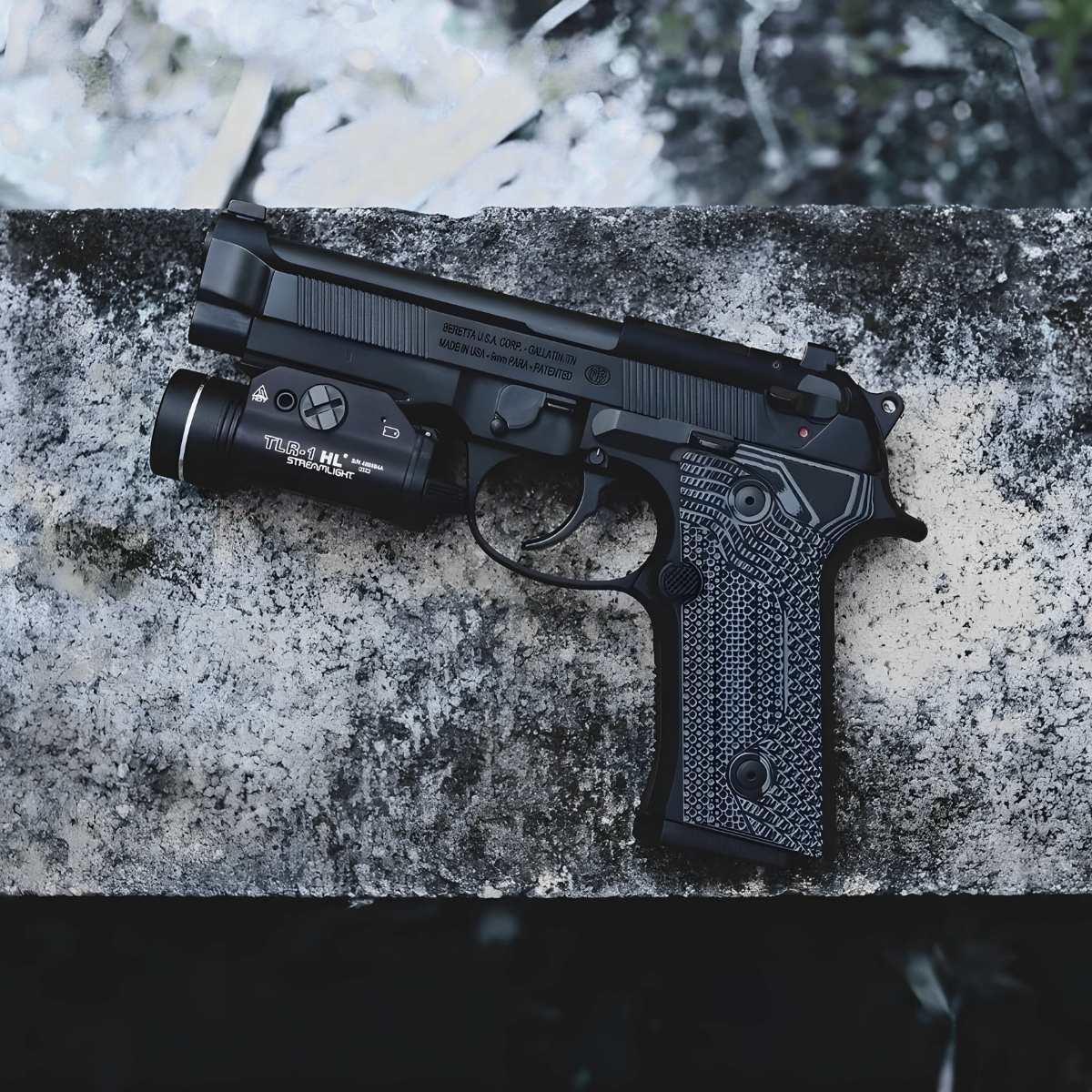 lok grips okladziny chwytu veloce do beretta 92x kolor gray black