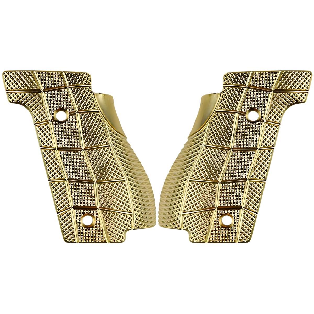 lok grips okladziny chwytu gridlok brass do walther q series sf