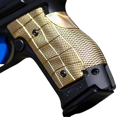 lok grips okladziny chwytu gridlok brass do walther q series sf