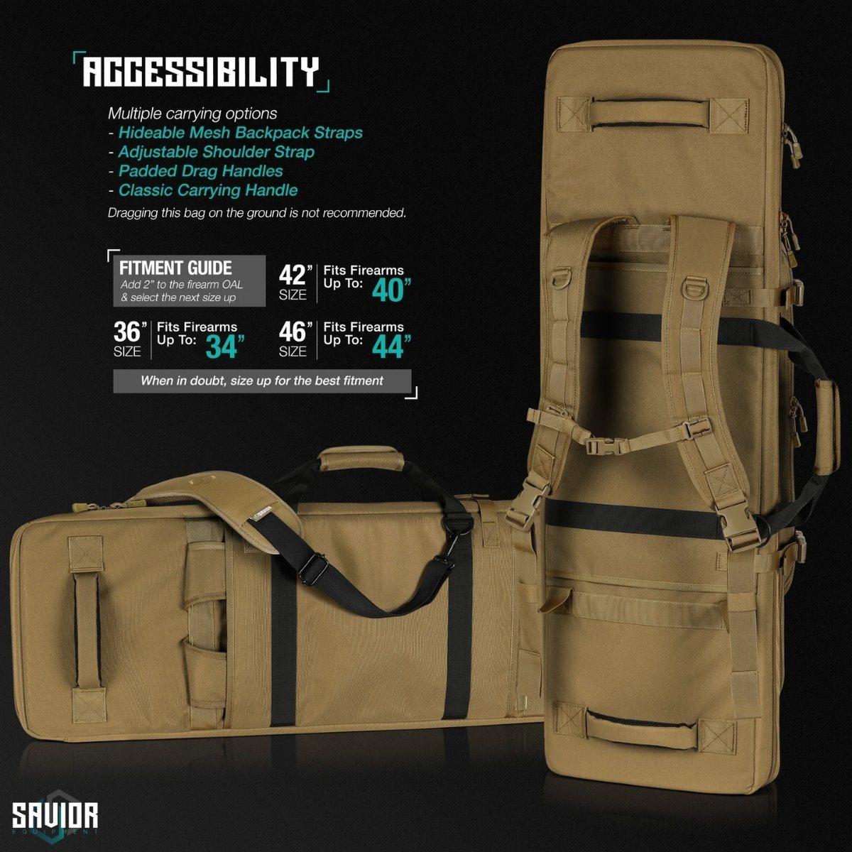 savior torba double rifle bag specialist series 42 tan rb 4213dg ws tn
