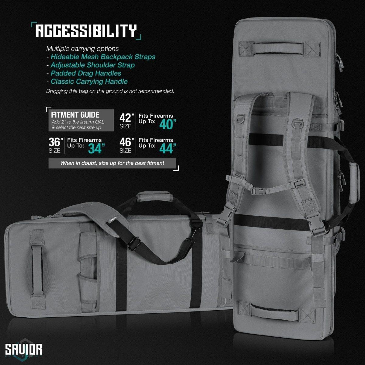 savior torba double rifle bag specialist series 42 szara rb 4213dg ws gs