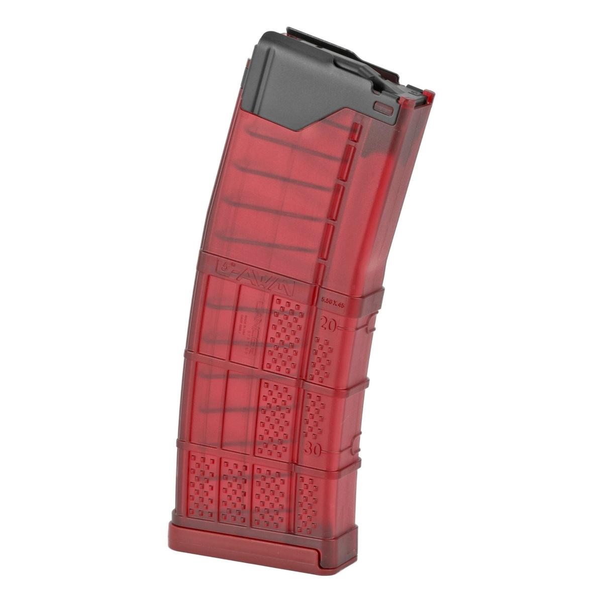 lancer systems magazynek 30 nab do platformy ar15 translucent red l5awm30