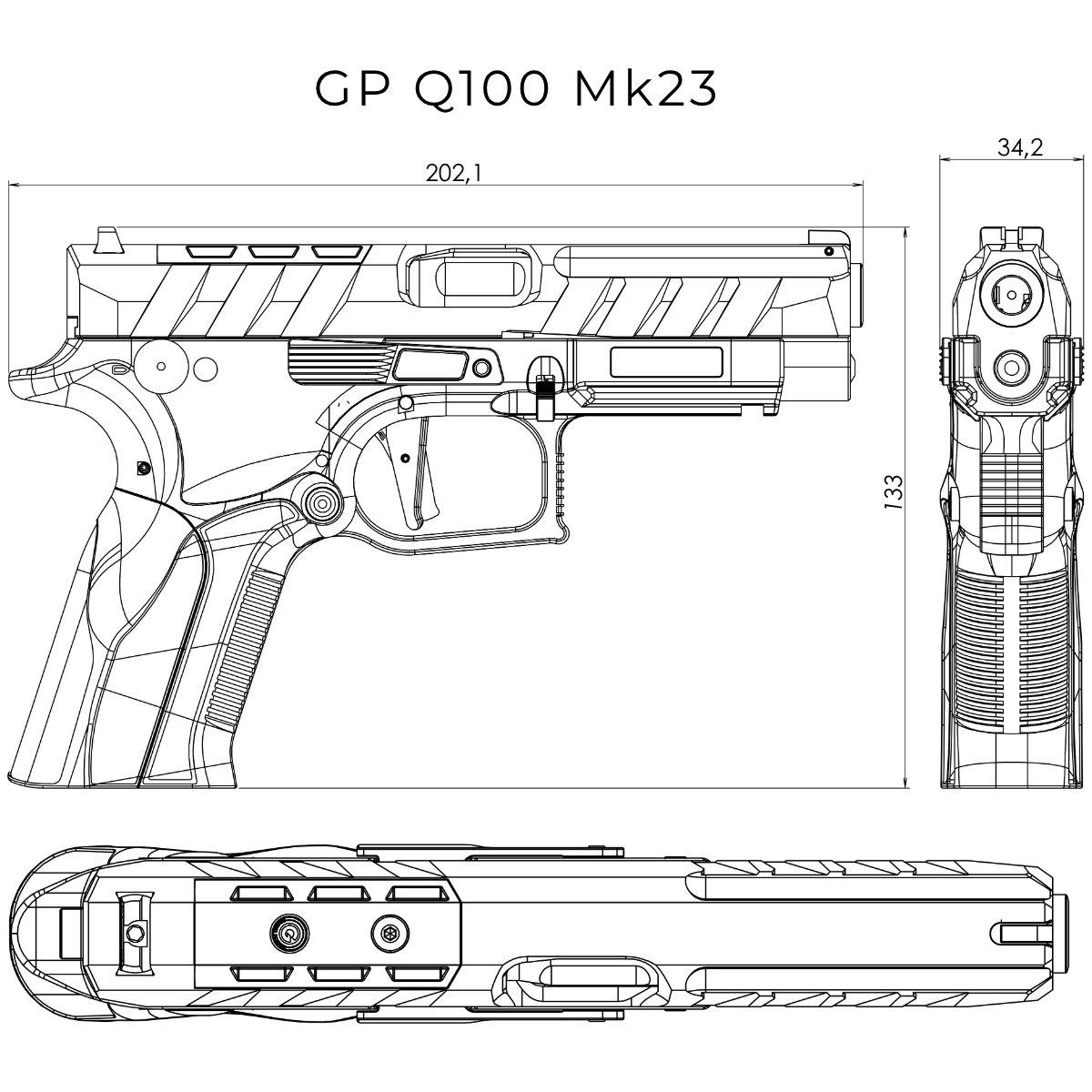 grand power q100 mk23 black
