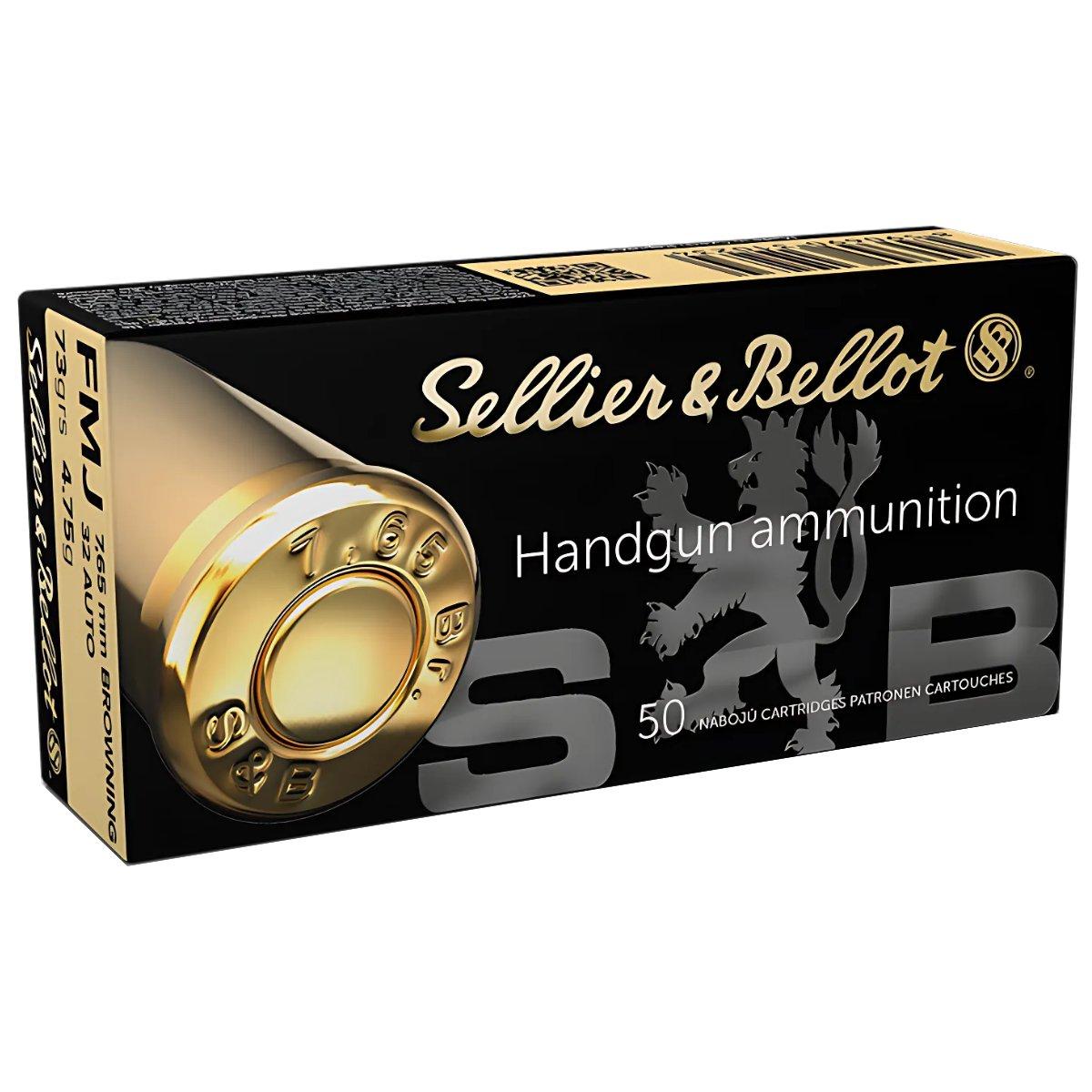 sellier bellot 32 acp 7 65 browning 4 75g 73gr fmj v310232