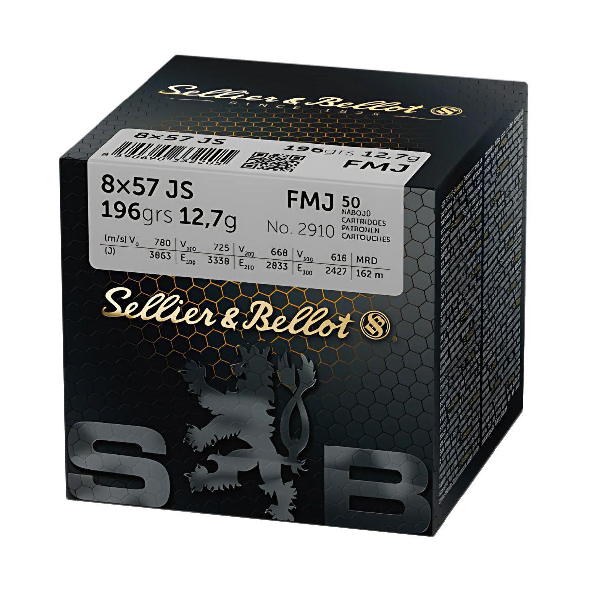 sellier bellot 8x57 12 7g fmj