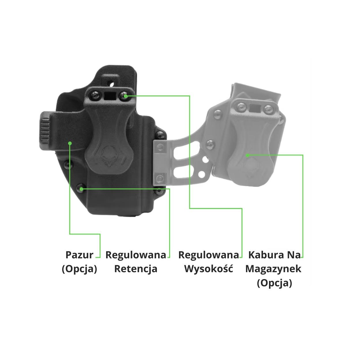 alien gear holsters kabura photon glock 19 iwb owb bez latarki pho 0057 l0 d