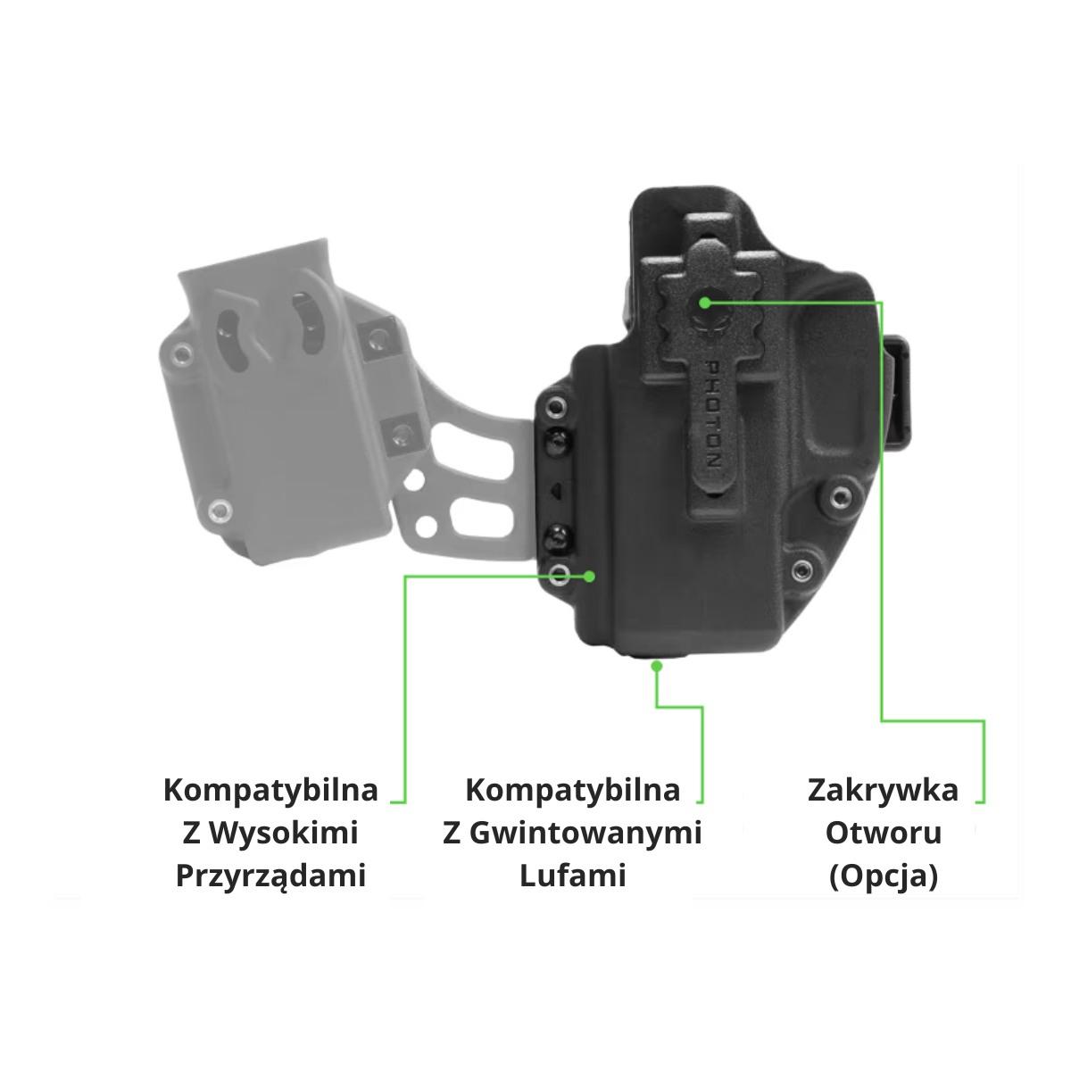 alien gear holsters kabura photon glock 19 iwb owb bez latarki pho 0057 l0 d