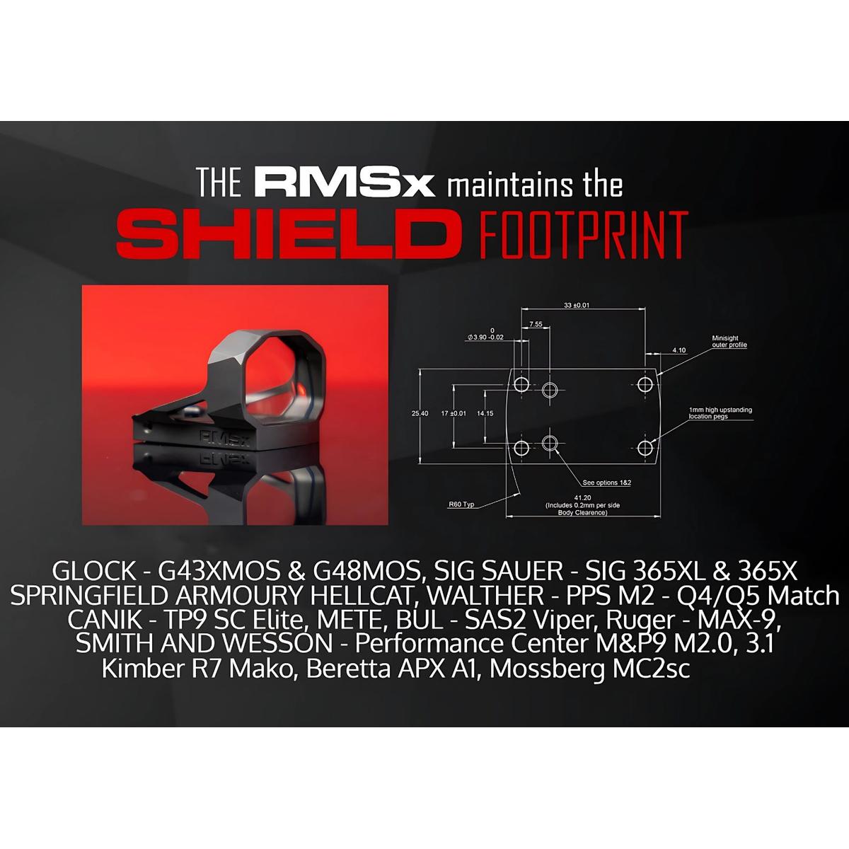 shield sights kolimator rmsx 65 moa 2 moa wersja szklana