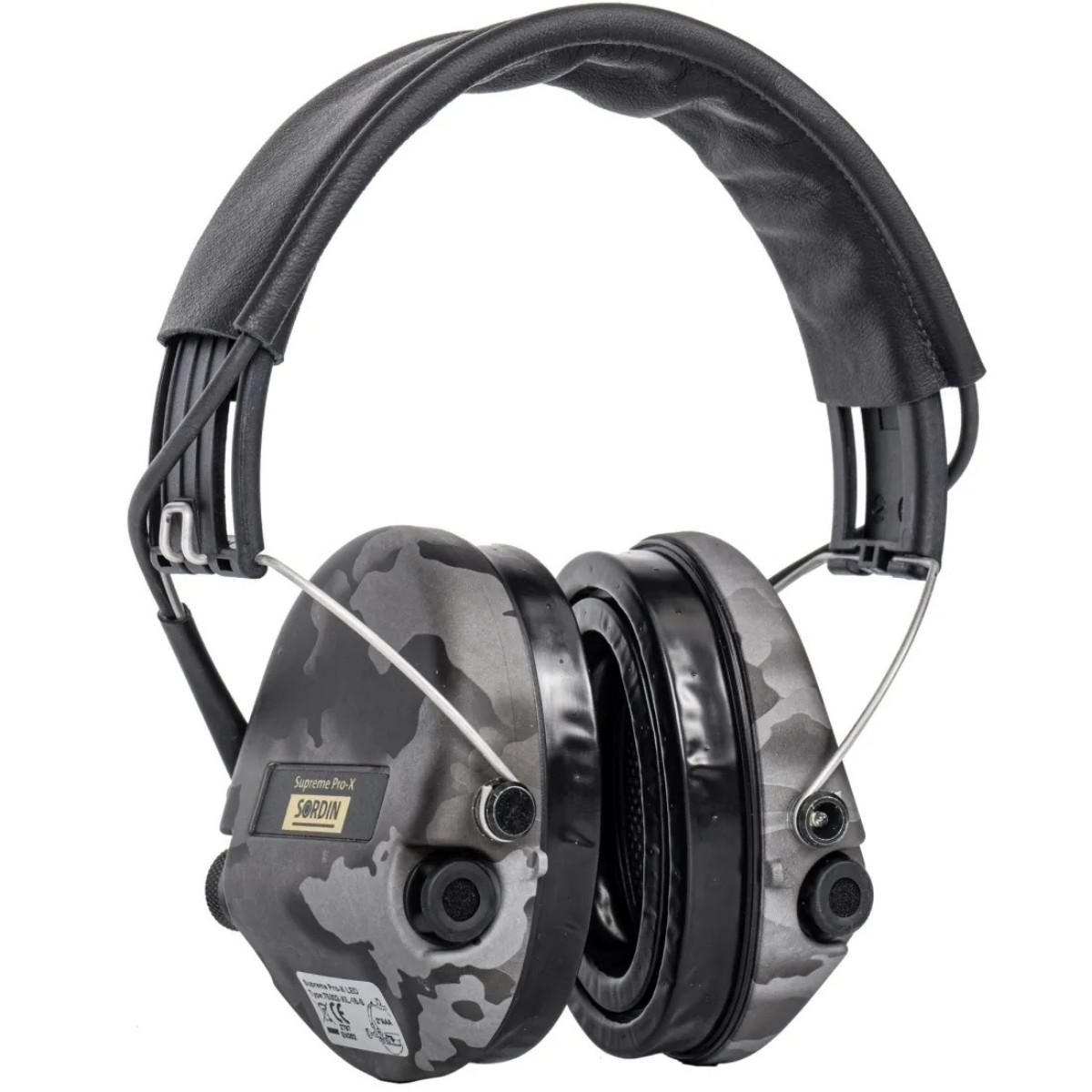 sordin sluchawki aktywne supreme pro x led czarna skorzana opaska wkl zelowe night camo sor75302 x l 15 s