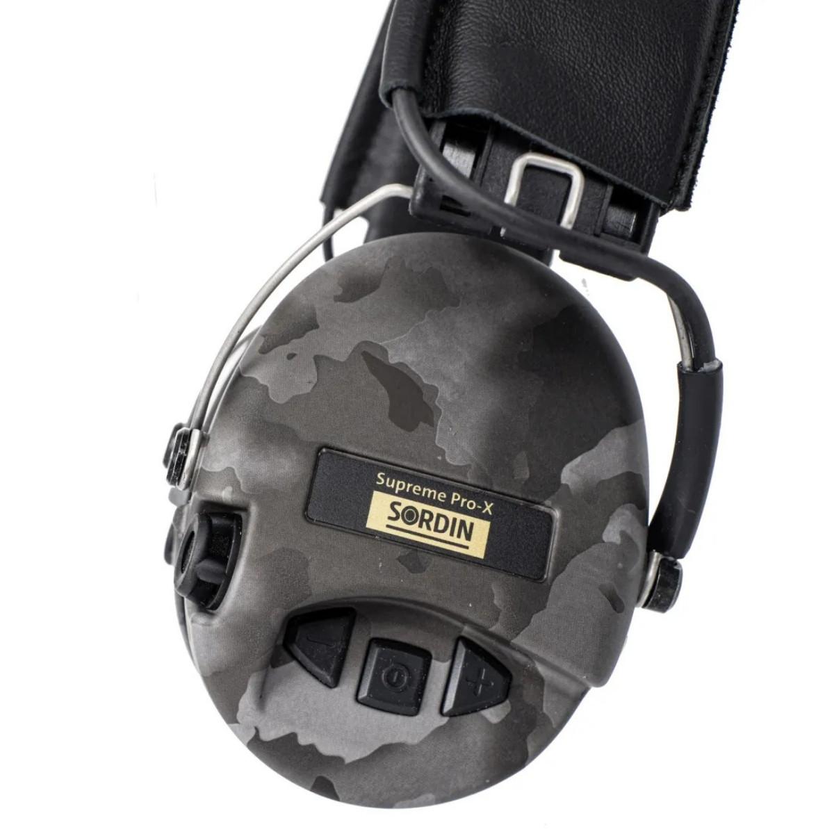 sordin sluchawki aktywne supreme pro x led czarna skorzana opaska wkl zelowe night camo sor75302 x l 15 s