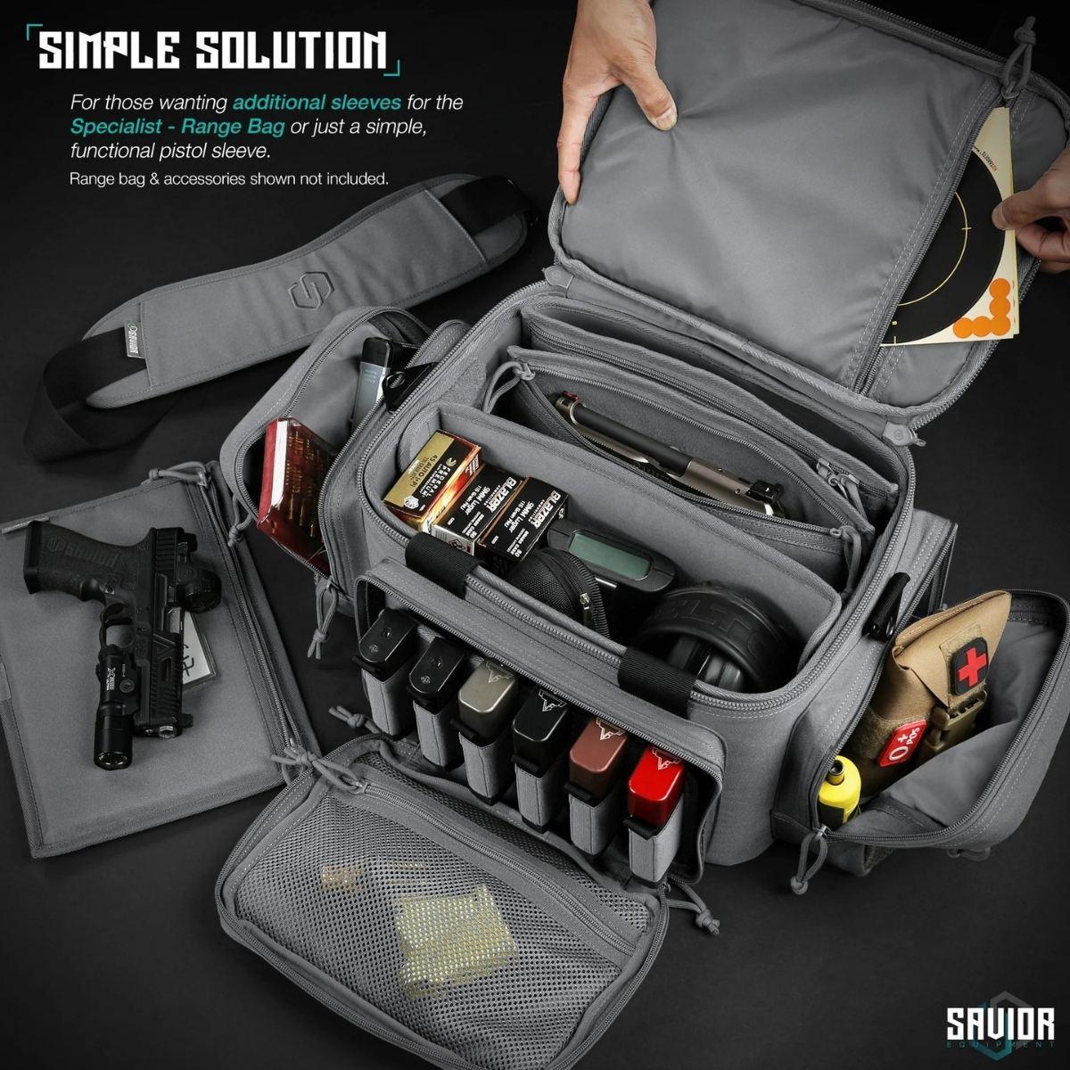 savior wkladka pistol sleeve do specialist range bag 3 pack sw gray hc ra3gun spare 3pc gs