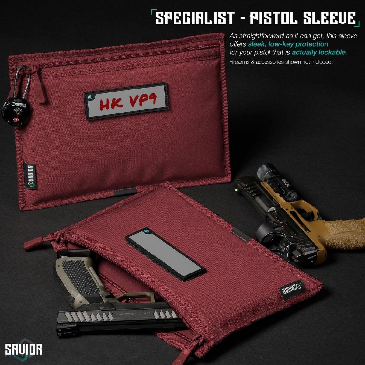 savior wkladka pistol sleeve do specialist range bag 3 pack red hc ra3gun spare 3pc rd