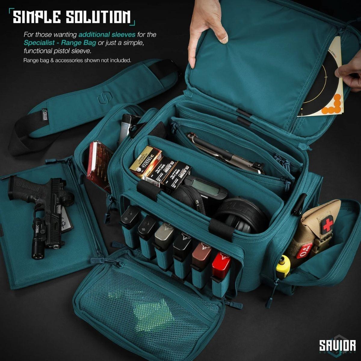 savior wkladka pistol sleeve do specialist range bag 3 pack teal hc ra3gun spare 3pc te