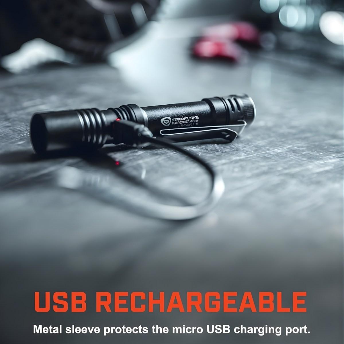 streamlight latarka reczna macrostream usb black 500 lumenow