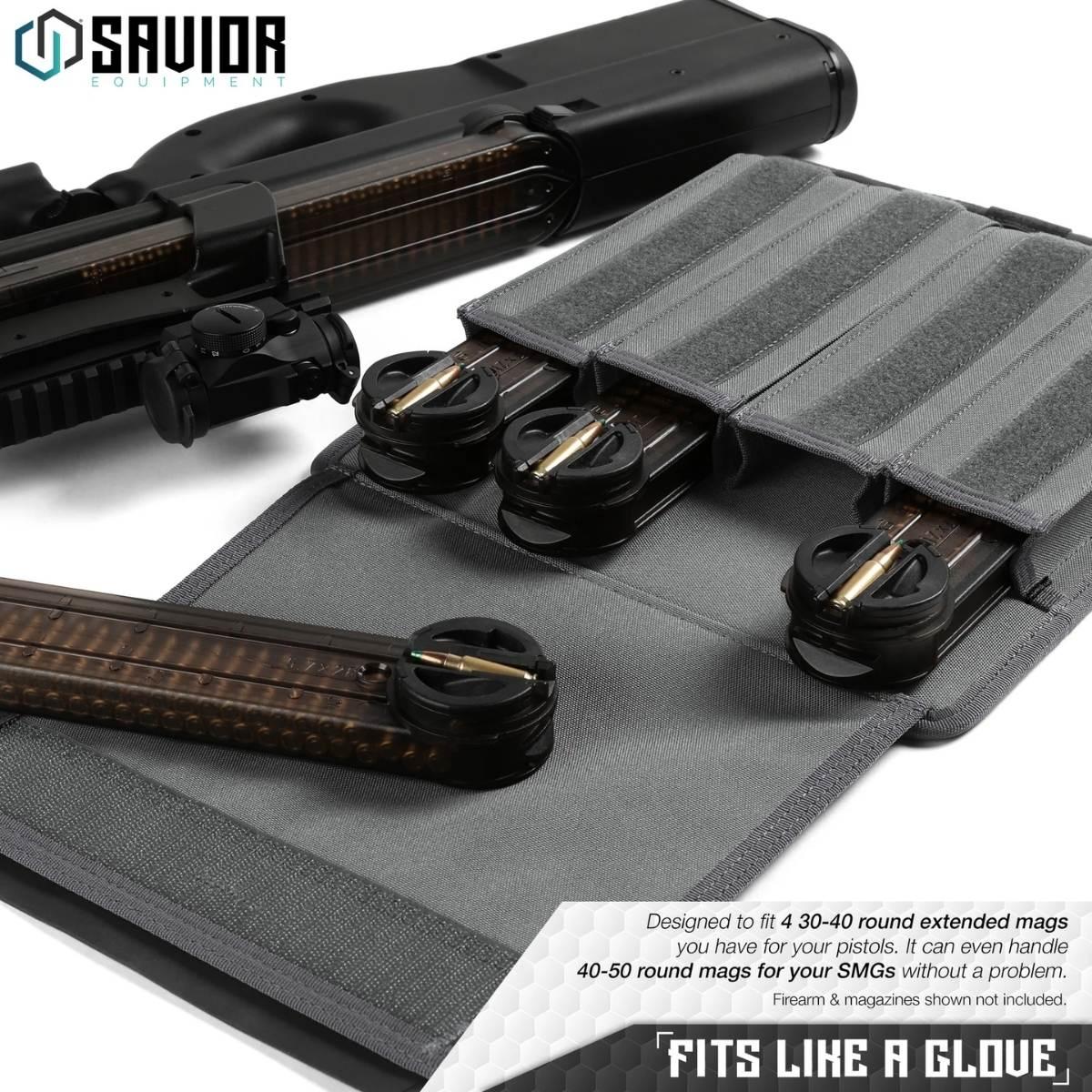 savior torba na magazynki pcc extended mag pouch 4 slots 2 pack szara mp fd extx4 2p gs