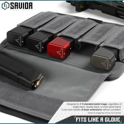 savior torba na magazynki pistol mag pouch 5 slots 2 pack szara mp fd pisx5 2p gs