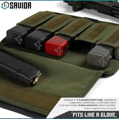 savior torba na magazynki pistol mag pouch 5 slots 2 pack zielona mp fd pisx5 2p og