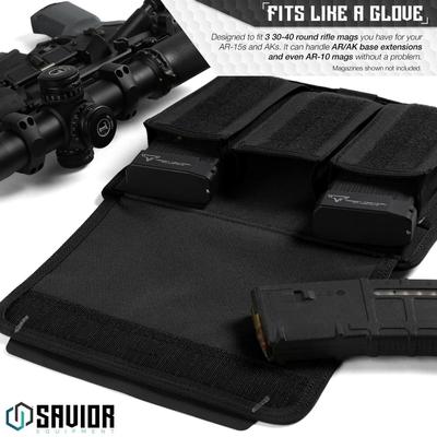 savior torba na magazynki karabinek rifle mag pouch 3 slots 2 pack czarna mp fd rifx3 2p bk