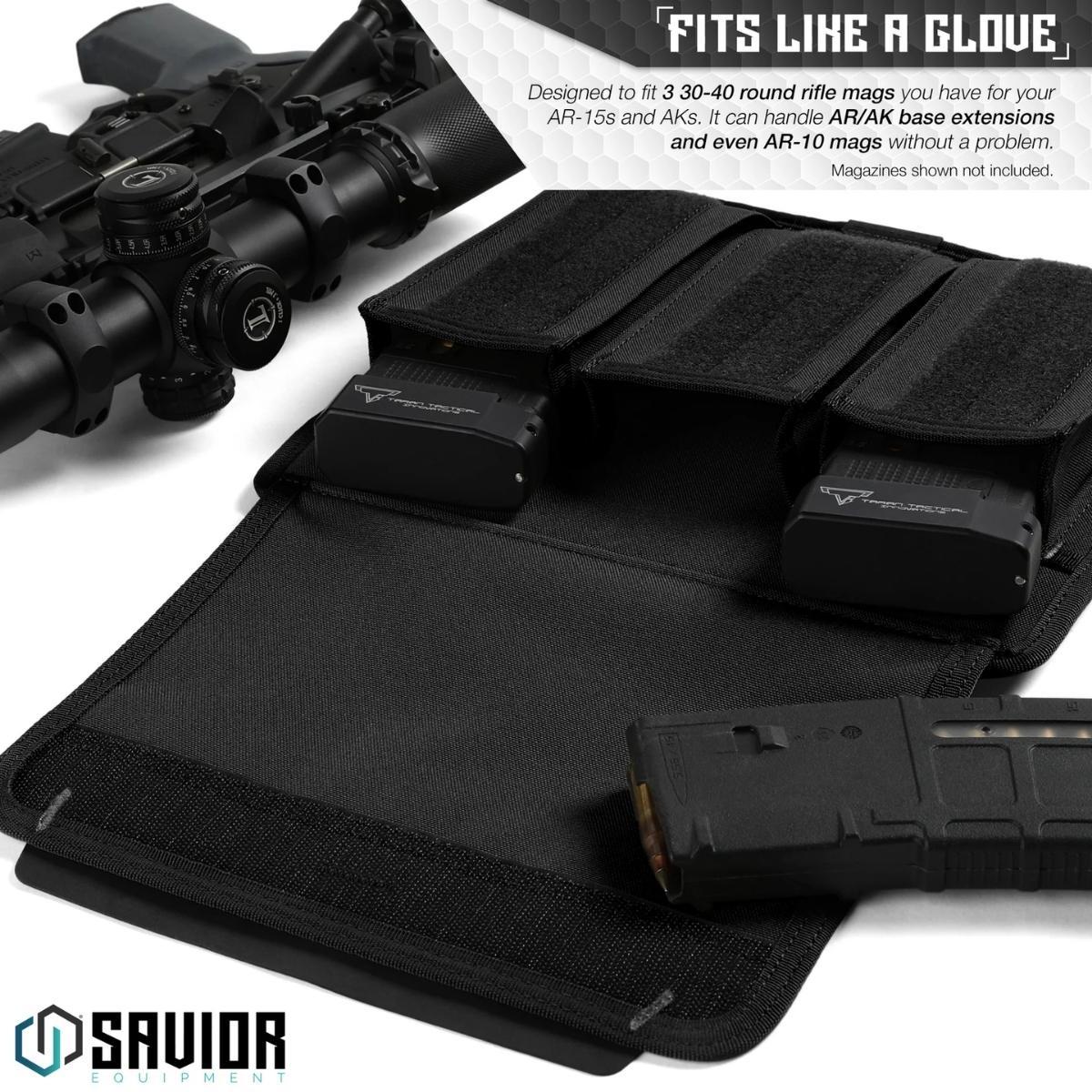 savior torba na magazynki karabinek rifle mag pouch 3 slots 2 pack czarna mp fd rifx3 2p bk