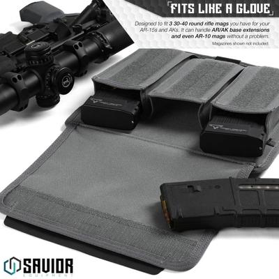 savior torba na magazynki karabinek rifle mag pouch 3 slots 2 pack szary mp fd rifx3 2p gs
