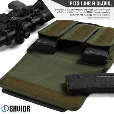 savior torba na magazynki karabinek rifle mag pouch 3 slots 2 pack zielona mp fd rifx3 2p og