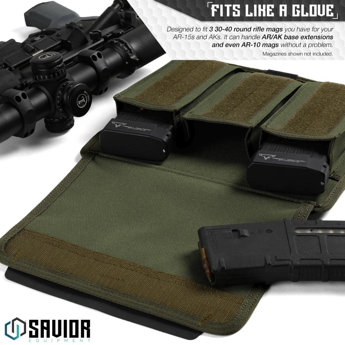 savior torba na magazynki karabinek rifle mag pouch 3 slots 2 pack zielona mp fd rifx3 2p og