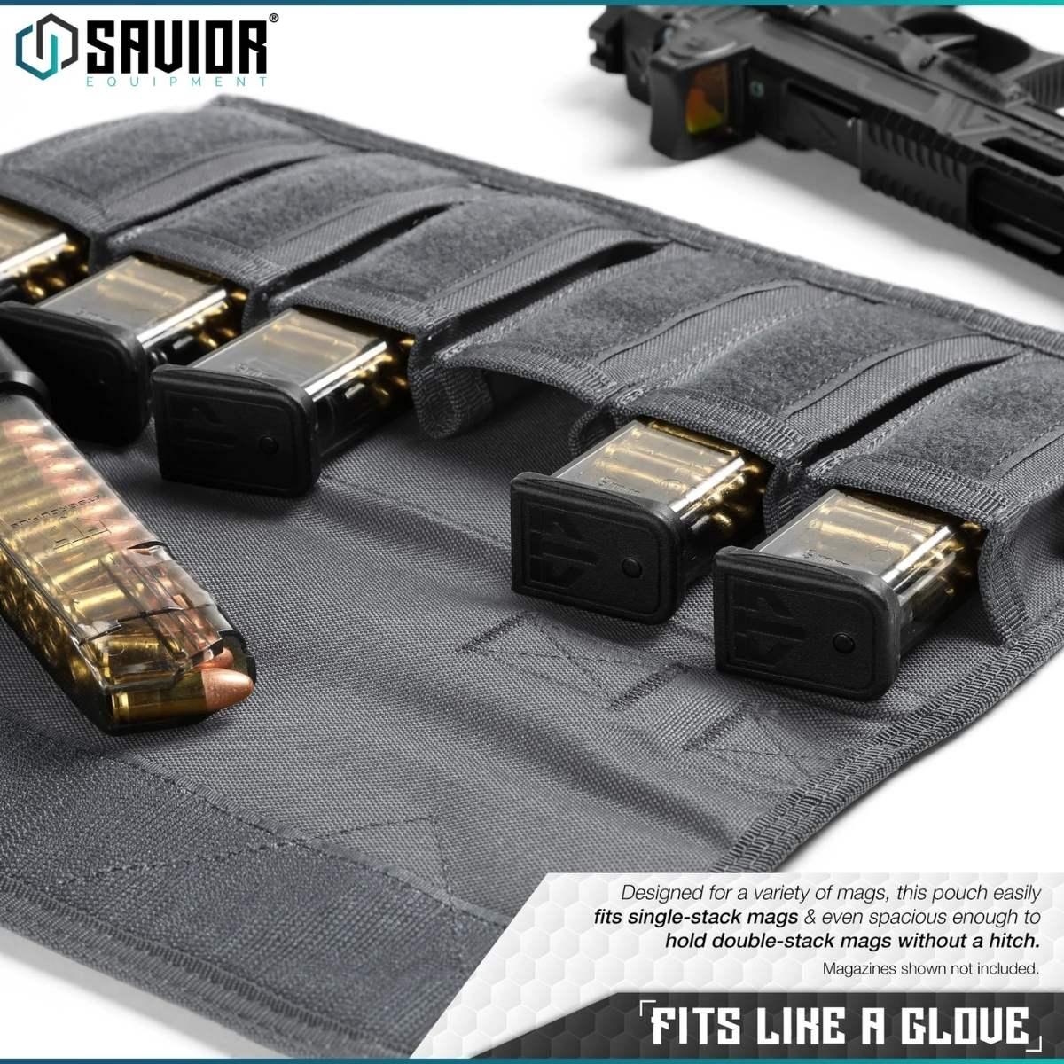 savior pokrowiec etui na 6 magazynkow do pistoletu pas szary mp ps x6 st gs