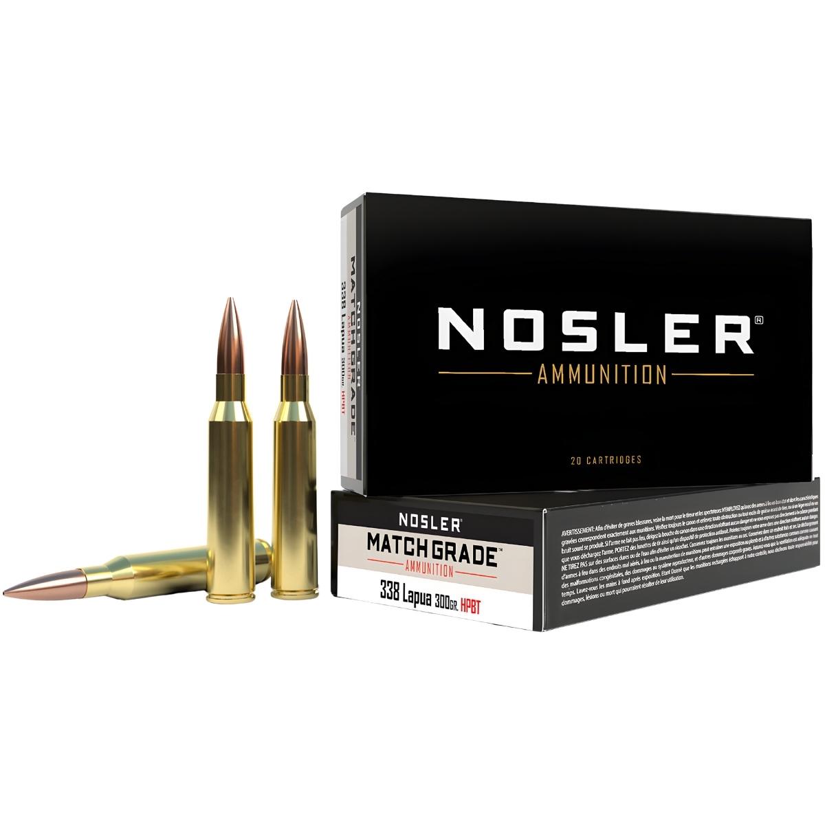 amunicja 338 lapua magnum nosler hpbt cc 300gr 19 4g 43136 adr 1 4s un0012 op 20szt