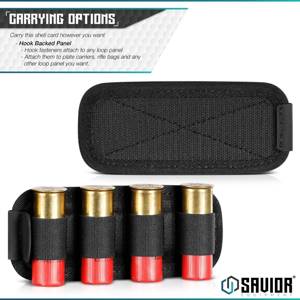 savior holder na amunicje shotgun shotgun shell cards 4 sloty 2 pack zielony mp tns 12g quad 2p og
