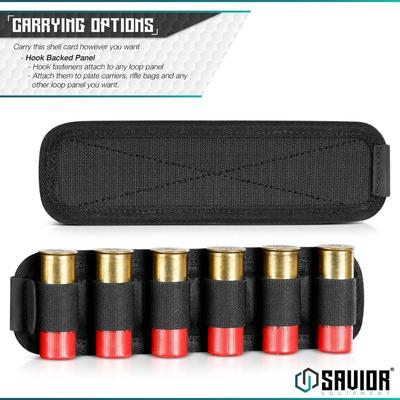 savior holder na amunicje shotgun shotgun shell cards 6 slotow 2 pack czarny mp tns 12g six 2p bk