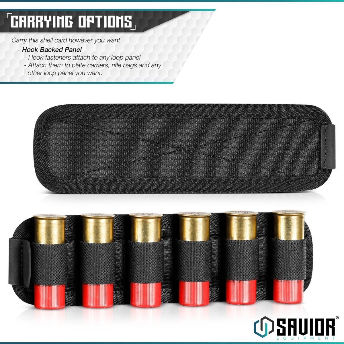 savior holder na amunicje shotgun shotgun shell cards 6 slotow 2 pack czarny mp tns 12g six 2p bk