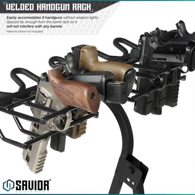 savior skladany stojak na bron 6 x karabinek 8 x pistolet portable firearm rack stand czarny rk rif6 st bk