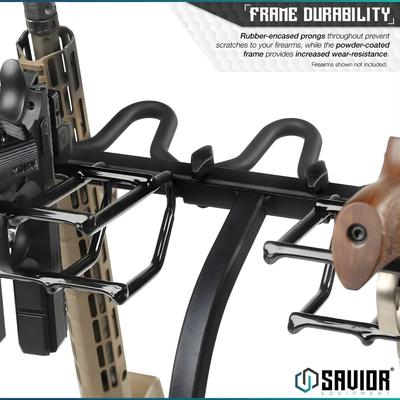 savior skladany stojak na bron 6 x karabinek 8 x pistolet portable firearm rack stand czarny rk rif6 st bk