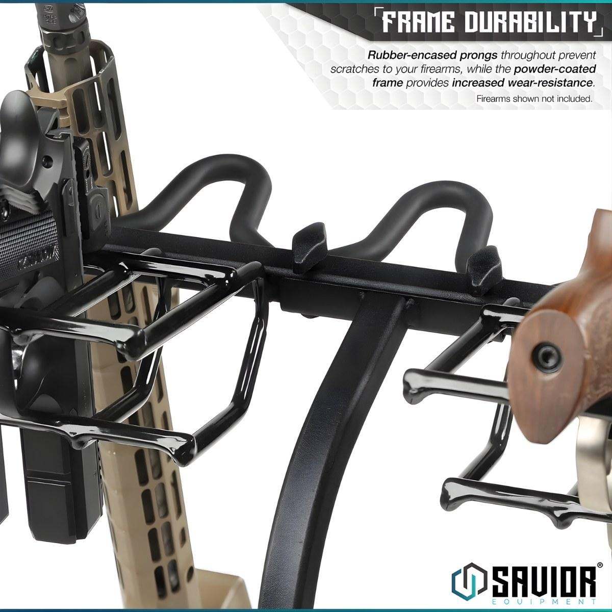 savior skladany stojak na bron 6 x karabinek 8 x pistolet portable firearm rack stand czarny rk rif6 st bk