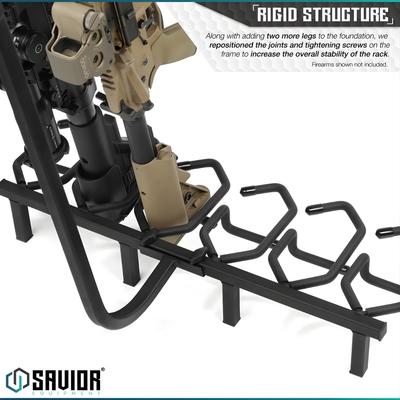 savior skladany stojak na bron 6 x karabinek 8 x pistolet portable firearm rack stand czarny rk rif6 st bk