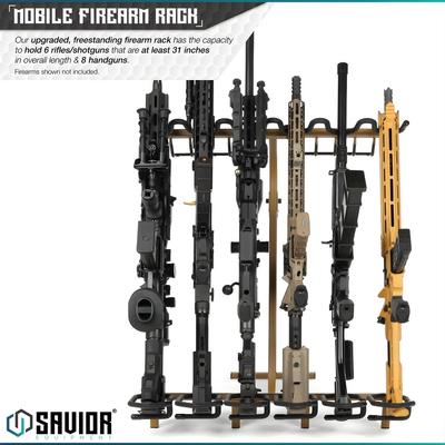 savior skladany stojak na bron 6 x karabinek 8 x pistolet portable firearm rack stand tan rk rif6 st tn