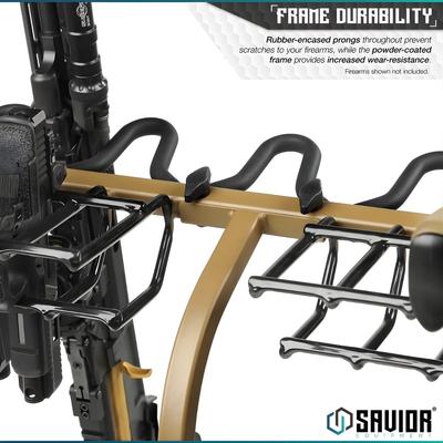 savior skladany stojak na bron 6 x karabinek 8 x pistolet portable firearm rack stand tan rk rif6 st tn