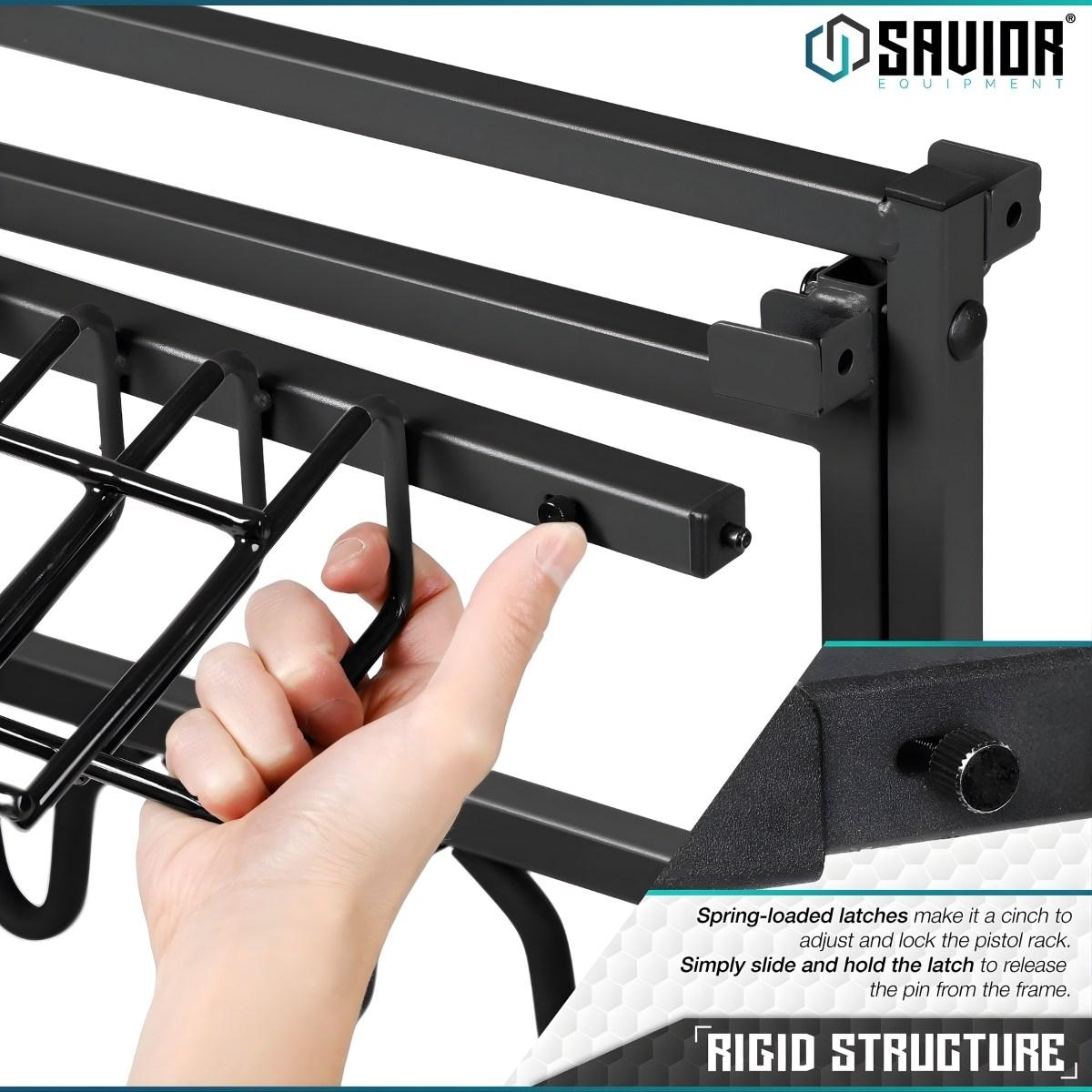 savior uchwyt polka na pistolety do sbr shorty rack stand 8 slotow czarny rk sbr9 acc 8pis bk