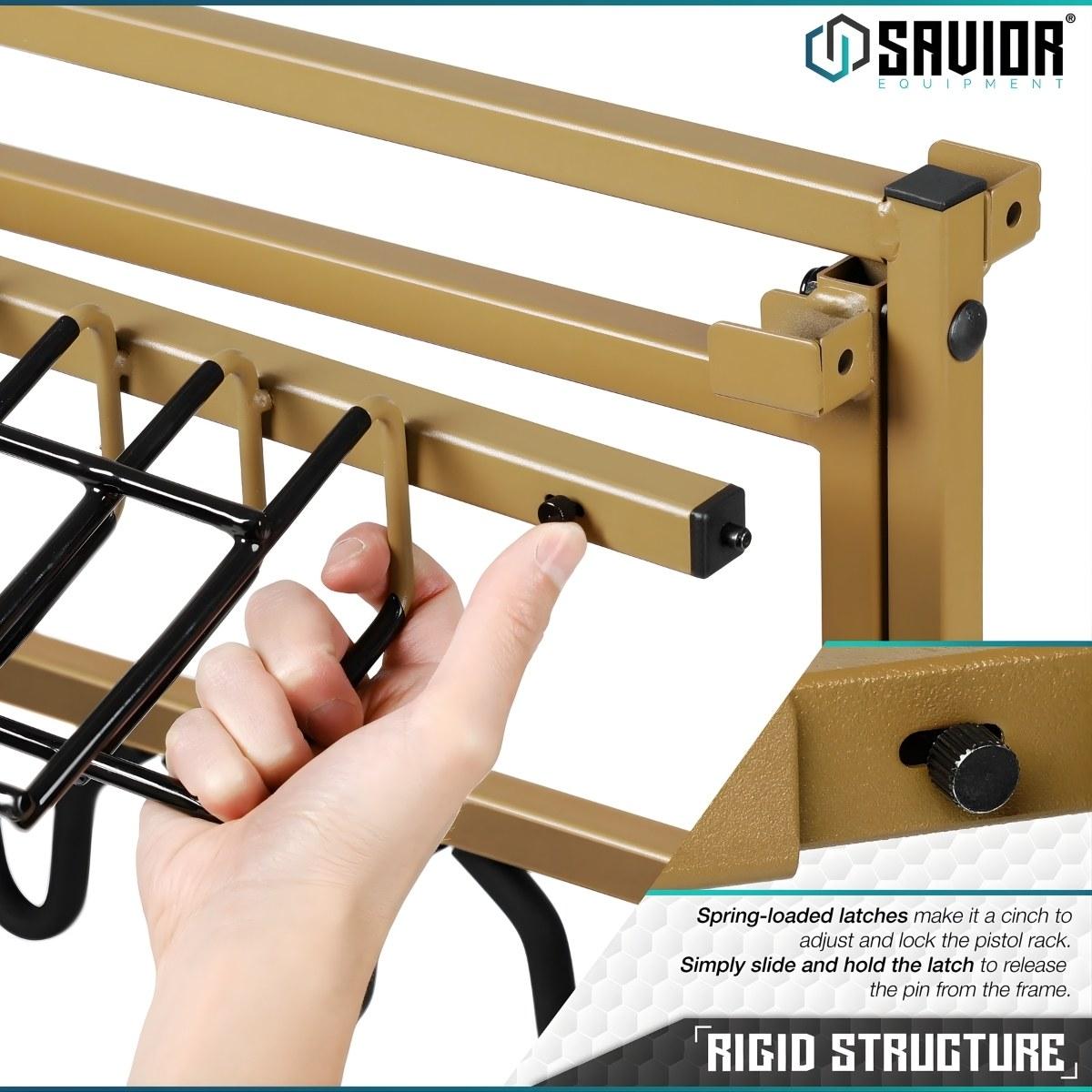 savior uchwyt polka na pistolety do sbr shorty rack stand 8 slotow tan rk sbr9 acc 8pis tn