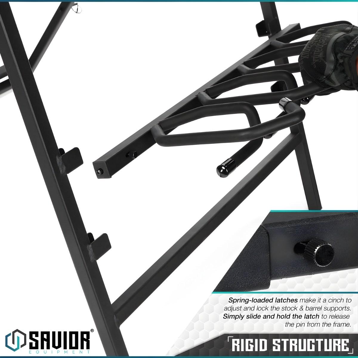 savior skladany stojak na bron dluga 9 slotow portable sbr rack stand czarny rk sbr9 st bk